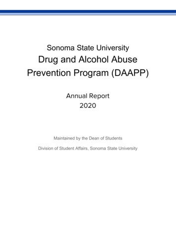 Sonoma State University Drug And Alcohol Abuse Prevention Program (DAAPP)