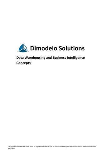 Data Warehouse And Business Intelligence Concepts