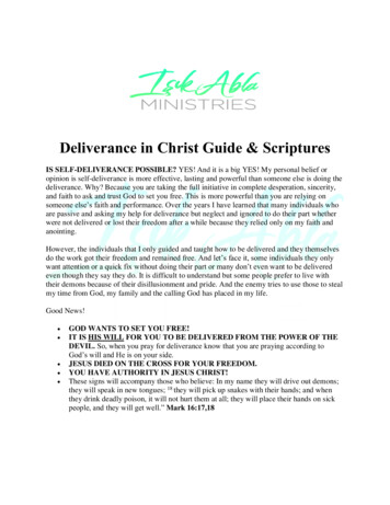 Deliverance In Christ Guide & Scriptures