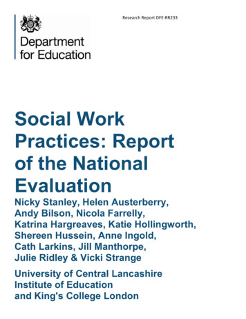 Social Work Practices - GOV.UK
