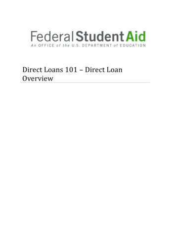 Direct Loan Overview - Ed