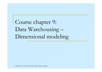 Course Chapter 9: Data Warehousing - Dimensional Modeling