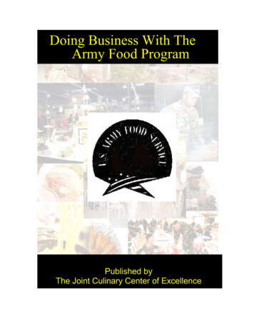 Doing Business With The Army Food Program