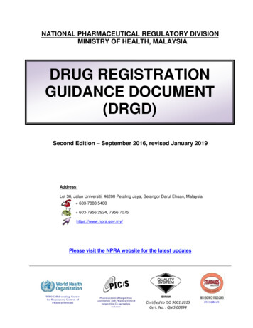 Drug Registration Guidance Document (Drgd)
