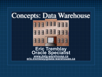 Concepts: Data Warehouse