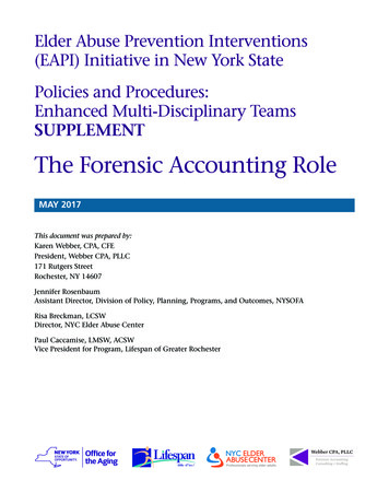 The Forensic Accounting Role - NYCEAC