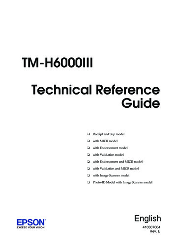 EPSON TM-H6000III Technical Reference Guide - CNET Content