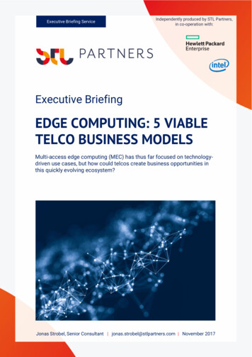 Edge Computing: 5 Viable Telco Business Models