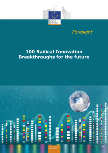 100 Radical Innovation Breakthroughs For The Future