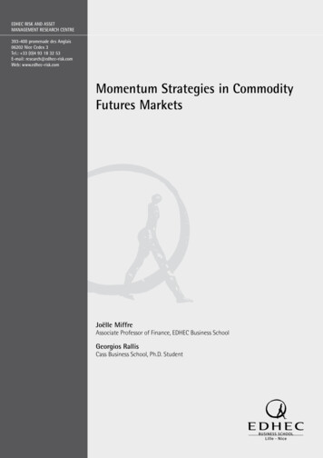 Momentum Strategies In Commodity Futures Markets