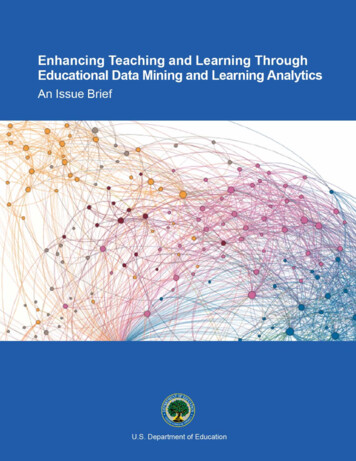 Enhancing Teaching And Learning Through Educational Data .
