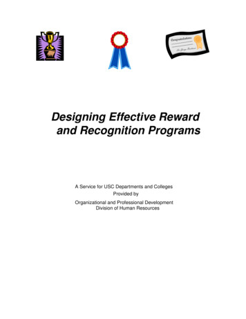 Designing Effective Reward And Recognition Programs