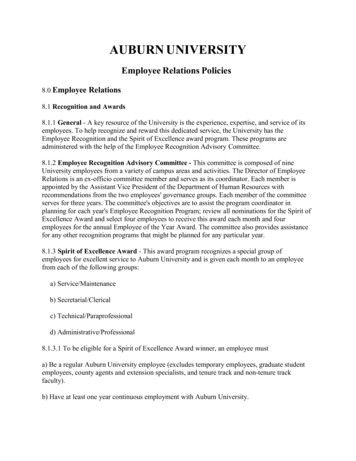 Employee Relations Policies - Auburn University