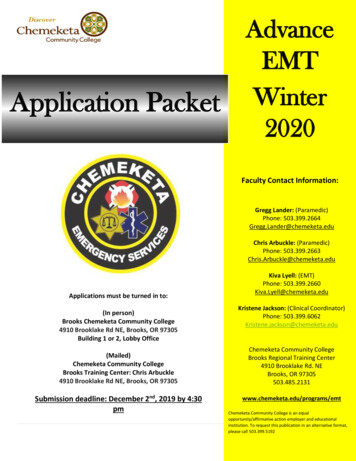 Advance EMT Application Packet Winter - Elean.chemeketa.edu