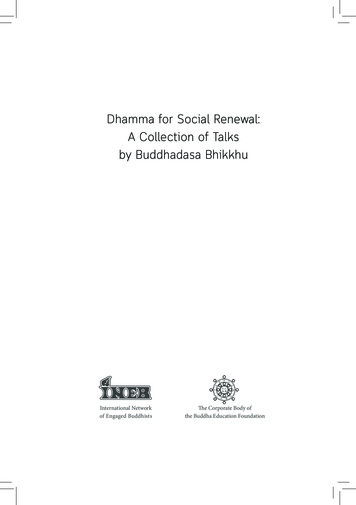 Dhamma For Social Renewal: A Collection Of Talks By .