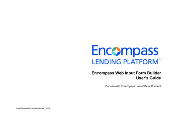 Encompass Web Input Form Builder User's Guide - Ellie Mae