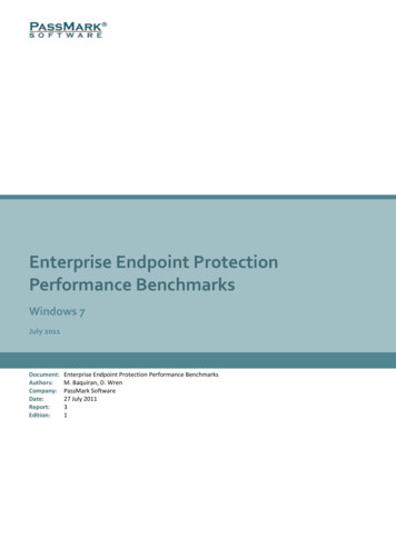Enterprise Endpoint Protection - Performance Benchmarks - PassMark