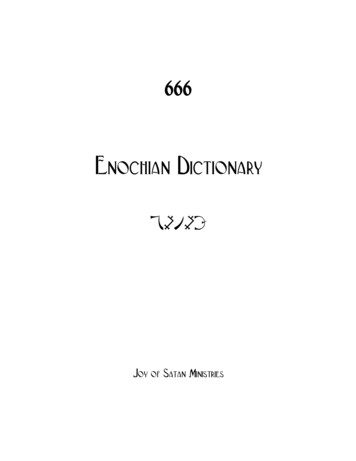 English - Enochian - Joy Of Satan Ministries