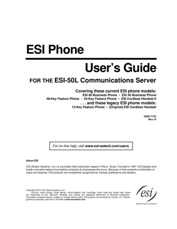 ESI Phone User’s Guide - Btsnp 