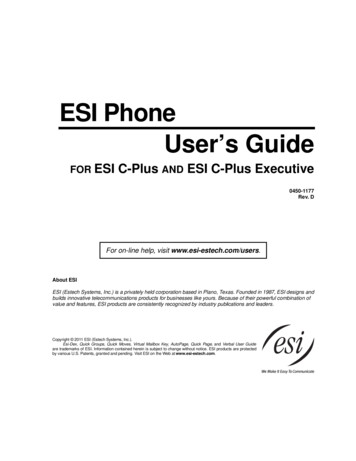 ESI Phone User’s Guide - Hrtelephones 