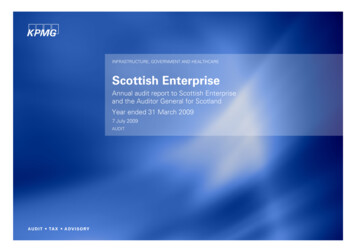 INFRASTRUCTURE, GOVERNMENT AND HEALTHCARE Scottish Enterprise