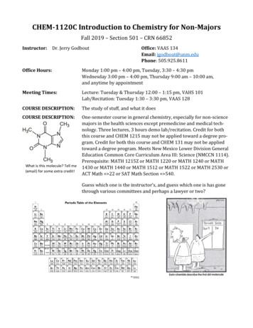 CHEM-1120C Introduction To Chemistry For Non-Majors