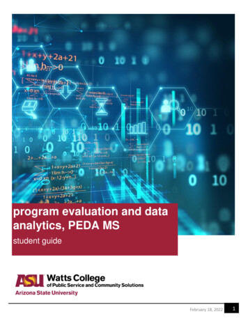 Program Evaluation And Data Analytics, PEDA MS