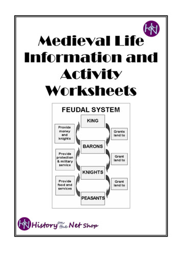 Medieval Life Information And Activity Worksheets