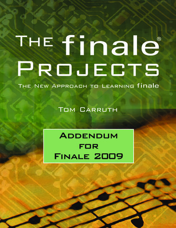 Addendum For Finale 2009