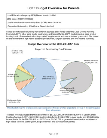 LCFF Budget Overview For Parents - Nusd 