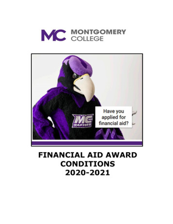 Financial Aid Award Conditions - Montgomery College