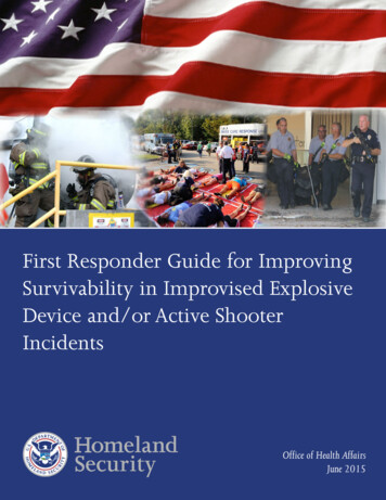 First Responder Guide For Improving Survivability In .