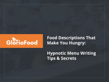 Tips & Secrets Hypnotic Menu Writing Make You Hungry: 