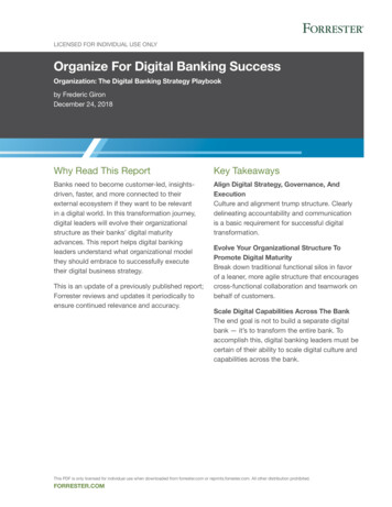 Organize For Digital Banking Success