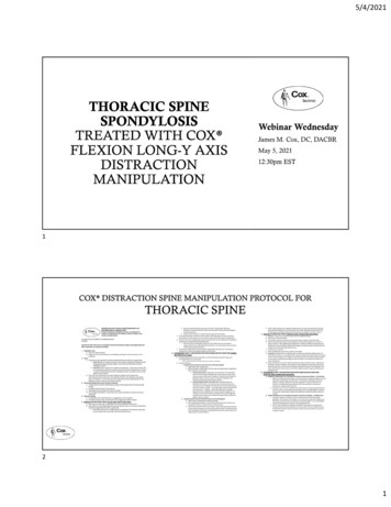 Thoracic Spine Spondylosis Webinar 5-5-21