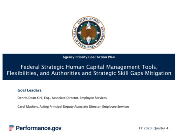Federal Strategic Human Capital Management Tools, Flexibilities, And .