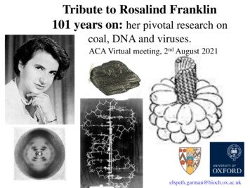Tribute To Rosalind Franklin 101 Years On: Her Pivotal Research On Coal .