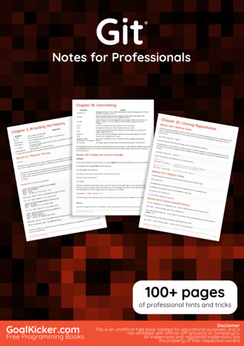 Git Notes For Professionals - GoalKicker 