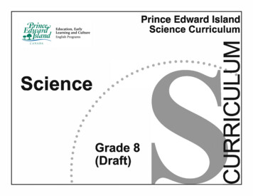 Grade 8 Science Curriculum - Prince Edward Island