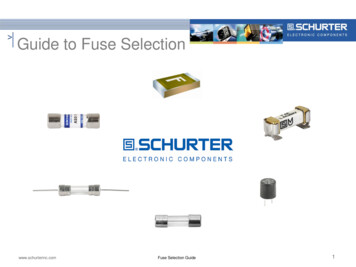 Guide To Fuse Selection - Schurter