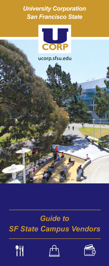Guide To SF State Campus Vendors - San Francisco State University