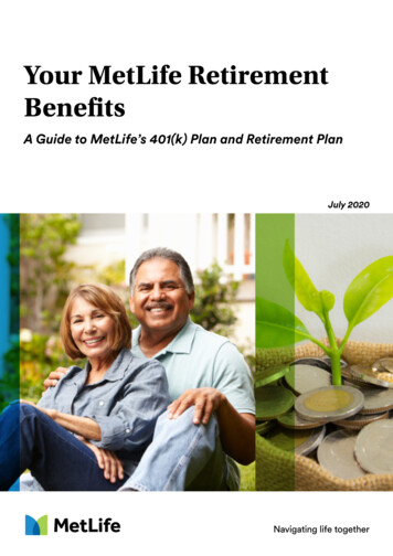 Your MetLife Retirement Benefits