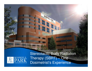 Stereotactic Body Radiation Therapy (SBRT) – One .
