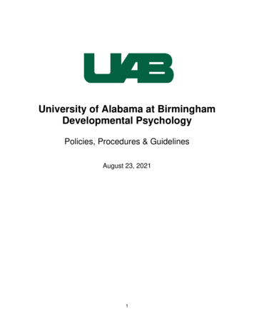 University Of Alabama At Birmingham Developmental 