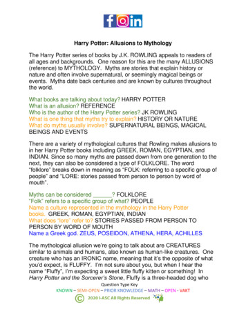 Harry Potter: Allusions To Mythology - I-ASC