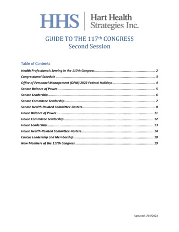 GUIDE TO THE 117th CONGRESS Second Session