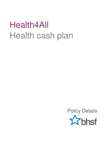 Health4All Health Cash Plan - BHSF