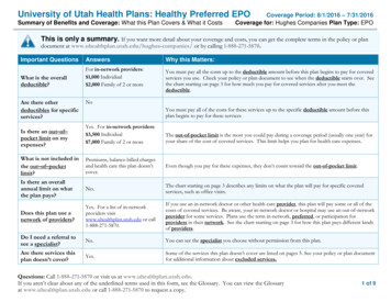 University Of Utah Health Plans: Healthy Preferred EPO