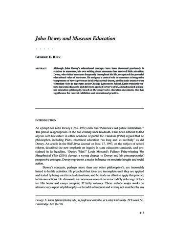 John Dewey And Museum Education - George Hein