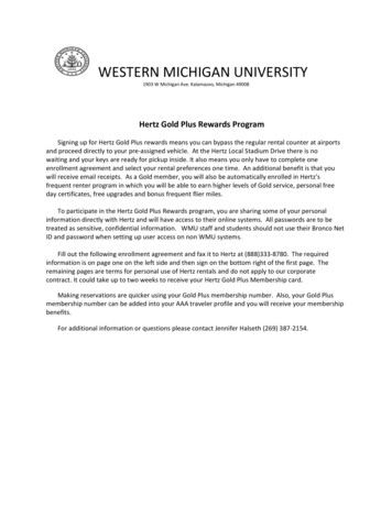 Hertz Gold Form - Western Michigan University